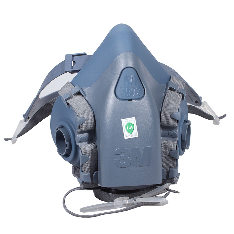 3M防护面具7502舒适型硅胶半面型防护面罩面具中号面具